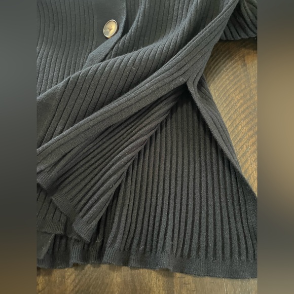 Ava & Viv Black Ribbed Cardigan NWT 2X - Picture 8 of 8